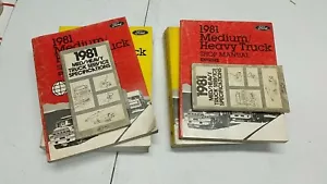 OEM DEALERSHIP 1981 Ford Medium/Heavy-duty Truck Shop Manual F,B,C 600-8000 SET - Imagen 1 de 3