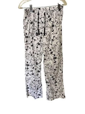 Pantalones de pijama para mujer Snoopy Peanuts X-pequeños 100 % algodón estampado de dibujos animados ropa de salón Foto 1 de 4