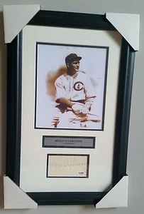 Riggs Stephenson (d. 1985) autograph signed Cub's Legend Framed 15x23 PSA Cert - Picture 1 of 2