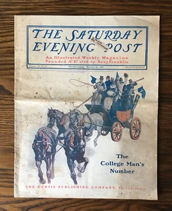 Vintage 1901 SATURDAY EVENING POST magazine College Man’s Number~YALE Band Wagon - Picture 1 of 9