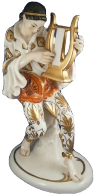Antique Art Nouveau Schwarzburger Werkstatten Porcelain Lady Figure Figurine - Image 1 of 4