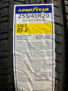 2 New 255 45 20 Goodyear Eagle RS-A Tires - Picture 1 of 4