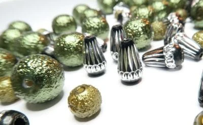 Aluminum Beads Glass Beads Bulk For Jewelry Making Drop Round Multi Mix 100+ pcs - Image 1 of 4