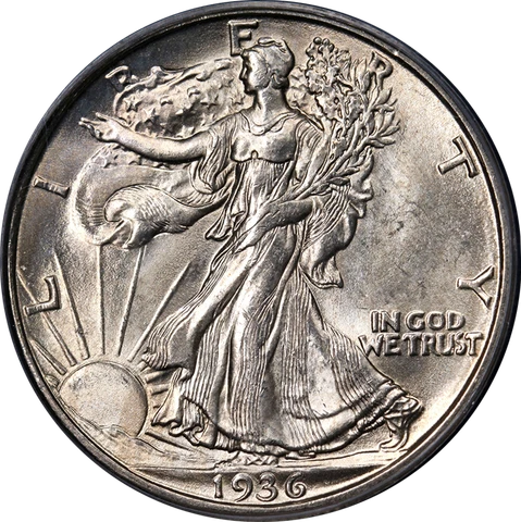 1936-D Walking Liberty Half PCGS MS64 Great Eye Appeal Nice Strike Cover