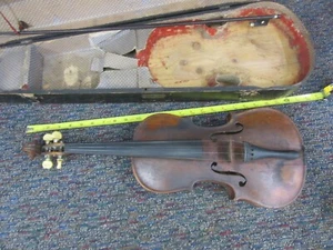 Jacobus Stainer violin circa 1890 maple wood worn antique needs works worn unit - Picture 1 of 23
