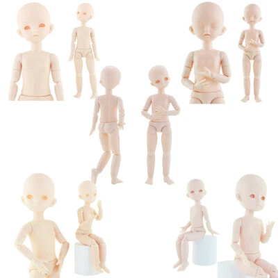 11" 1/6 22 articulado sin pintar hágalo usted mismo BJD muñeca en blanco flexible maquillaje de práctica corporal Foto 1 de 4