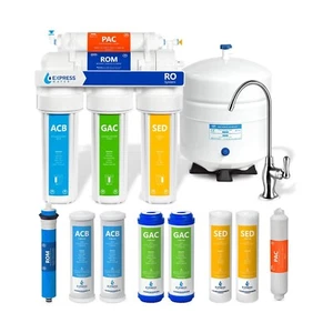 Reverse Osmosis Water Filtration System, 5 Stage, 50 GPD, under Sink with Tank - Picture 1 of 11