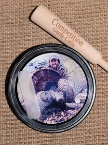 Personal Picture Glass call (single sided) Black  Pot w/2 Strikers) FREE SHIPPIN - Picture 1 of 4