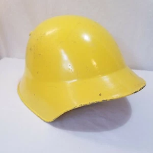 Cappello Rigido Vintage Svizzero Vigile del Fuoco Protezione Civile Paul Stalder Berna Elmetto Giallo - Foto 1 di 11
