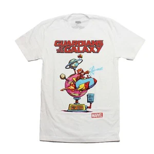 Guardians of the Galaxy New Adult T-Shirt - Rocket Raccoon Riding Baby Rocket - Picture 1 of 1