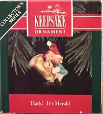 Hallmark "Hark! It's Herald" Elf Ornament 4th In Series 1992 Horn Pre-owned Box