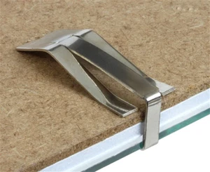 EIGHT LARGE SWISS C CLIPS FOR PICTURE FRAMES PHOTO FRAME MAX THICKNESS 11mm - Picture 1 of 3