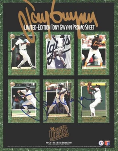 Tony Gwynn SD Padres AUTOGRAPHED 1992 Fleer Ultra Limited Edition Promo Sheet G - Picture 1 of 3