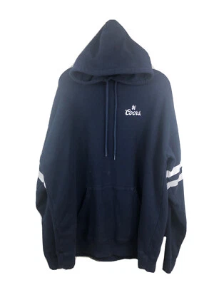 Brixton x Coors Beer Pullover Graphic Hoodie Sweatshirt Navy Blue - Men’s XL - Image 1 of 4