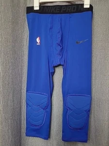 Nike NBA Pro Hyperstrong Men's Padded Knee 3/4Pants Tights AA0756-666 Blue XL - Picture 1 of 3