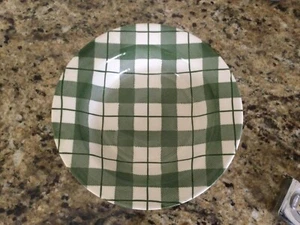 Royal China 9” Serving Bowl-Green/White Plaid-Vintage 1950’s - Picture 1 of 4