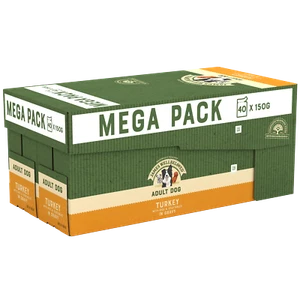 James Wellbeloved Adult Wet Dog Food Turkey in Gravy Pouch Multipack 40 x 150g - Afbeelding 1 van 8