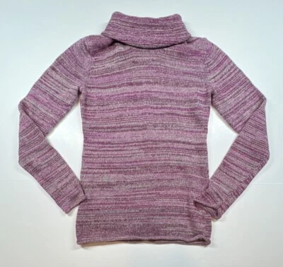 女式 Columbia 紫色针织海龟领毛衣套衫 S 码 — 第 1/4 张图片