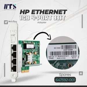 HP Adaptateur Ethernet 331T 1GB 4-Port Spares: 649871-001 647592-001 - Photo 1/1