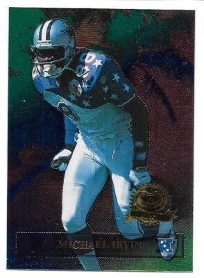 MICHAEL IRVIN SERIAL /7500 1996 COLLECTOR'S EDGE PRESIDENT'S RESERVE TANNED 7 - Image 1 of 2