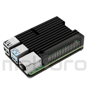 Raspberry Pi 4 Kühlkörper passiv heatsink Aluminium Gehäuse Kühler schwarz - Afbeelding 1 van 7