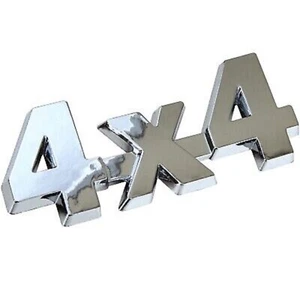 3D Chrom Emblem Aufkleber Logo 4x4 Allrad Offroad Tuning Motor Renn Sport NEU - Bild 1 von 1