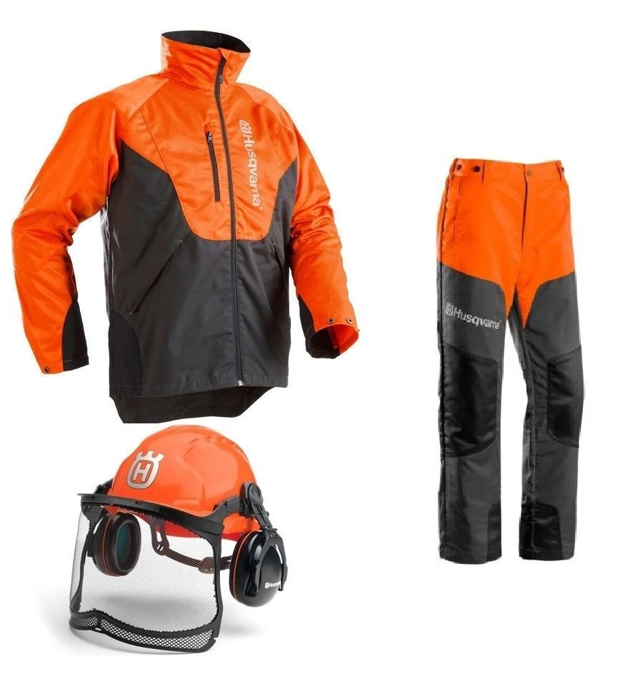 Husqvarna Set Schnittschutzhose Jacke und Helm Classic Neu/ OVP für Motorsäge  - Bild 1 von 1