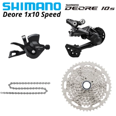 Shimano Deore 1x10S M4100 Shifter Lever RD-M4120 SGS Cassette Chain Groupset Kit - Image 1 of 4