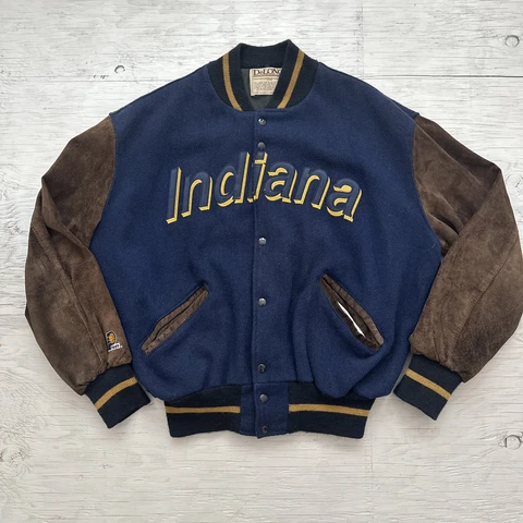 Vintage NBA Indiana Pacers DeLong Varsity Letterman Basketball Jacket Sz Large Cover