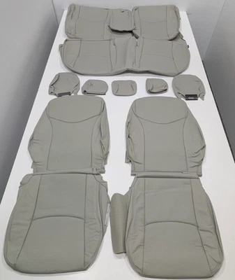 For Toyota Prius I II III Plug In 2010-2015 Gray Leather Seat Covers AT3 - Image 1 of 4