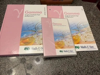 Math-U-See Gamma Instructional Manual with DVD and Student Test Book (new) - Image 1 of 3