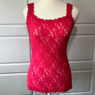 Camiseta sin mangas Hanky Panky de encaje cami sin mangas lencería sexy roja pequeña Foto 1 de 4