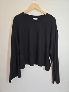 Open Edit Womens Black Long Sleeve Top Wide Sleeves Size XXL New - Picture 1 of 10