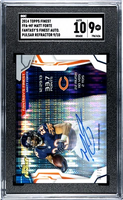 Matt Forte 2014 Topps Finest Fantasy's Auto Pulsar Refractor /10 SGC 10/9 - Image 1 of 2