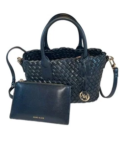 Woman's Handbags Anne Klein Medium Convertible Woven Tote with Pouch - Picture 1 of 10