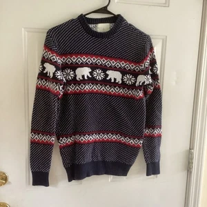 Aspen Herren 100 % Baumwolle Pullover Rundhalsausschnitt Eisbär Small - Bild 1 von 4