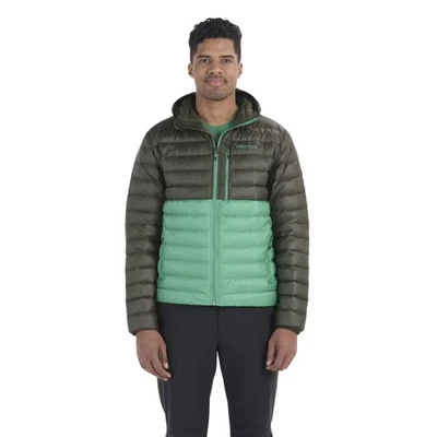 Chaqueta de invierno con capucha Marmot Highlander, verde colofonia/trébol, mediana Foto 1 de 4