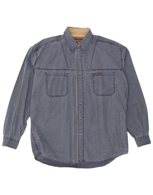 MARLBORO CLASSICS Mens Shirt Medium Navy Blue Cotton BF05 - Image 1 of 3