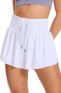 Soft Athletic Shorts for Women Workout Running Gym Yoga High Waist Phone Holder - Picture 1 of 6