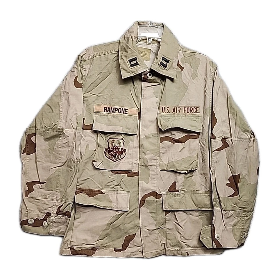 US Air Force Desert Camo Combat Jacket S Military Tactical DCU Uniform USCENTAF - Image 1 of 4