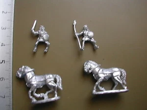 WOOD ELF / LIGHT CAVALRY ON HORSE B / 2 X METAL 15MM FIGS /S.L.M. - Imagen 1 de 1
