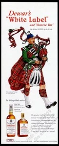 Gaitas tartán Clan Stewart 1952 arte gaitero Whisky escocés de Dewar anuncio de colección - Imagen 1 de 1