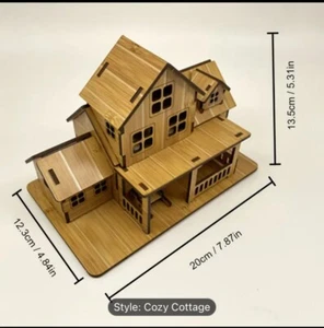Educational DIY Wooden Puzzle House Model Kit For Children And Adults - Picture 1 of 5