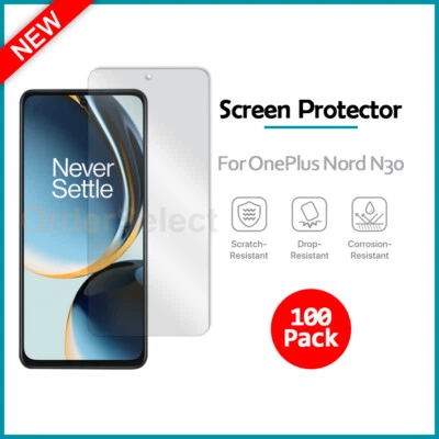 1-100 Lot LCD Ultra Clear HD Screen Protector for Android Phone OnePlus Nord N30 - Image 1 of 4