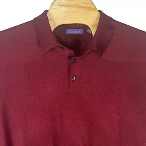 Maglione pullover manica lunga Alan Flusser uomo XL marrone lana merino/acrilico - Foto 1 di 7