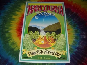 MARTYJUANA FARMS MARIJUANA POT WEED CANNABIS PAT RYAN FLOWER OF LIFE TOUR POSTER - Picture 1 of 3