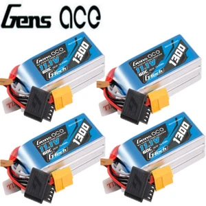 4X Gens Ace G-Tech 1300mAh 11.1V 60C 3S Lipo Akku Mit XT60 Stecker Für RC Car DE - Bild 1 von 2