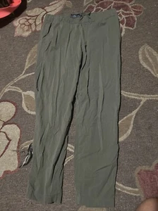 Abercrombie Fitch Pants Mens Large Tapered Slim Chino Army Green Jogger A&F - Picture 1 of 7