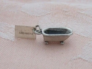 Dije vintage de plata de ley con bañera de Arkansas - Imagen 1 de 6