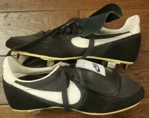 ¡UN HALLAZGO INCREÍBLE! BOTINES DE BÉISBOL NIKE NEGROS VINTAGE AÑOS 80 PARA HOMBRE TALLA US9 ¡¡GUAU!!! - Imagen 1 de 11